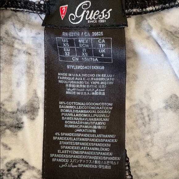 Guess Black Floral Leggings - Picture 4 of 4